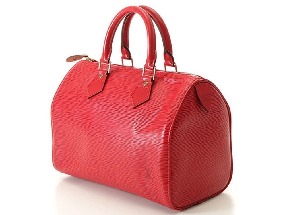 Louis Vuitton Epi Castilian leather Red Speedy bag Red